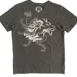 EXPRESS V-NECK T-SHIRT BLACK